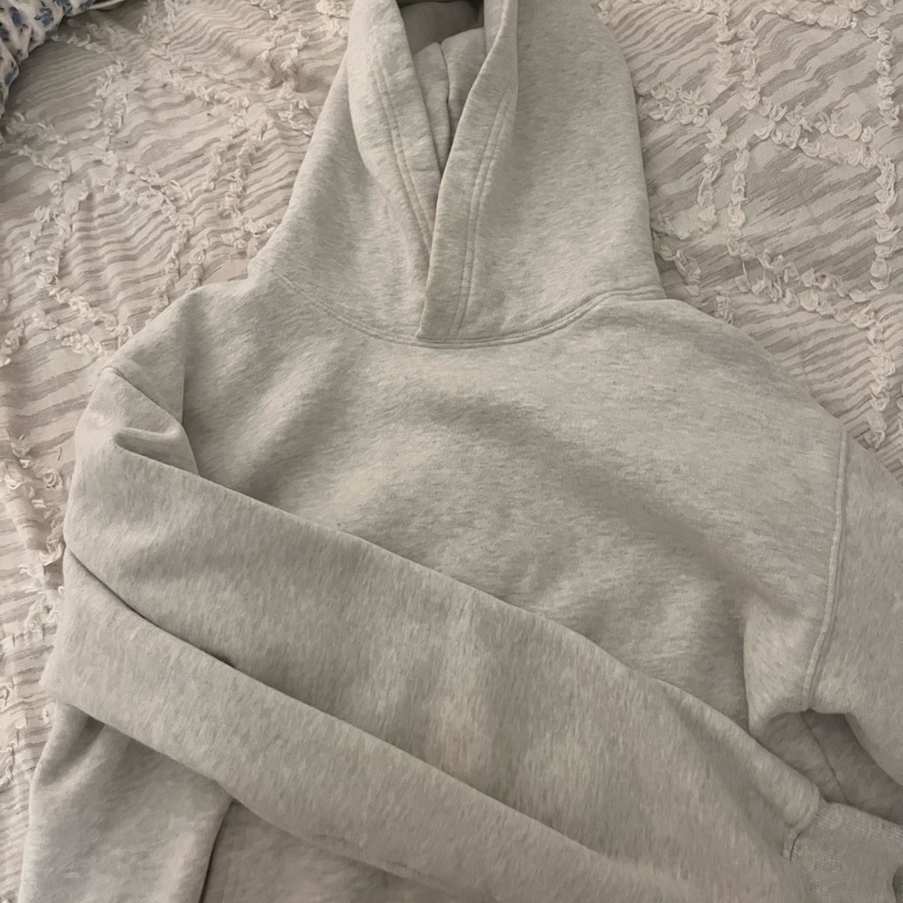 Aritzia Light Gray Sweatfleece Hoodie